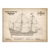 Mayflower – 船舶設計図プランSD フォトプリント (正面)