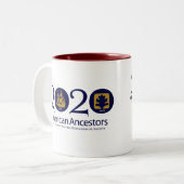 Mayflower 2020のアメリカの祖先のマグ ツートーンマグカップ (正面左)