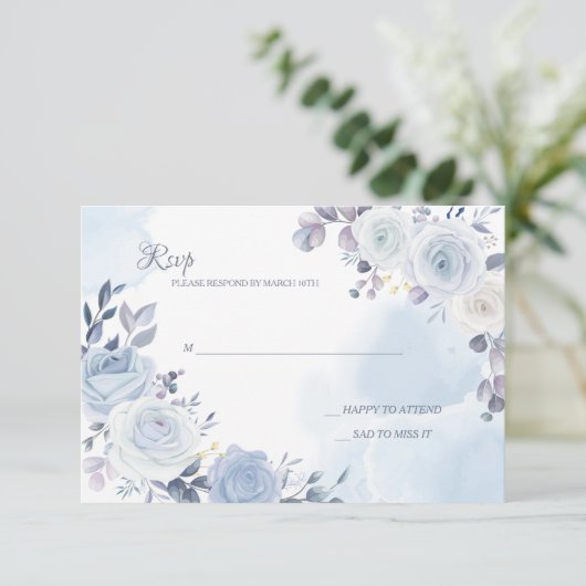 Mayflower Blue RSVPカード (スタンド正面)