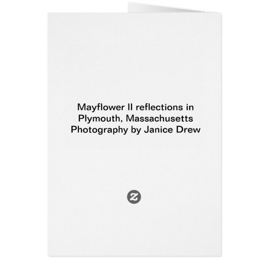 Mayflower II Reflections in Plymouth, MA (裏面)