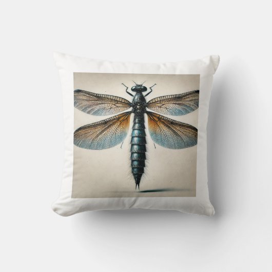 Mayfly in Watercolor and Ink 290824IREF243 - Water クッション (正面)