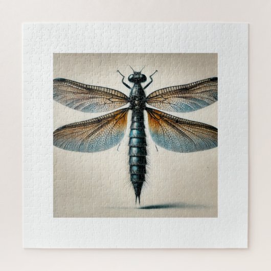 Mayfly in Watercolor and Ink 290824IREF243 - Water ジグソーパズル (縦)