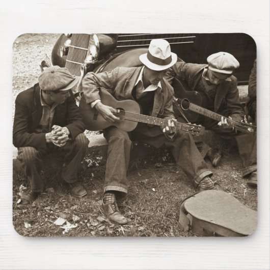 Maynardville、テネシー州1935年、通りのミュージシャン マウスパッド (正面)