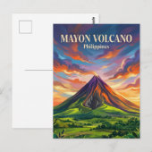 Mayon Volcano Philippines ポストカード (正面/裏面)