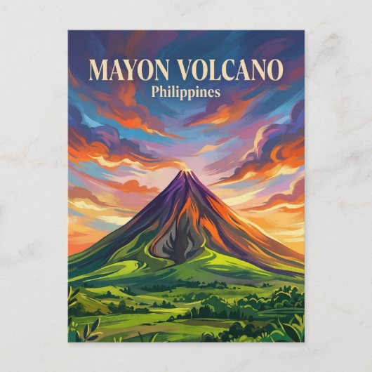Mayon Volcano Philippines ポストカード (正面)