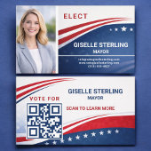 Mayor Voter Election Campaign Photo QR Code 名刺