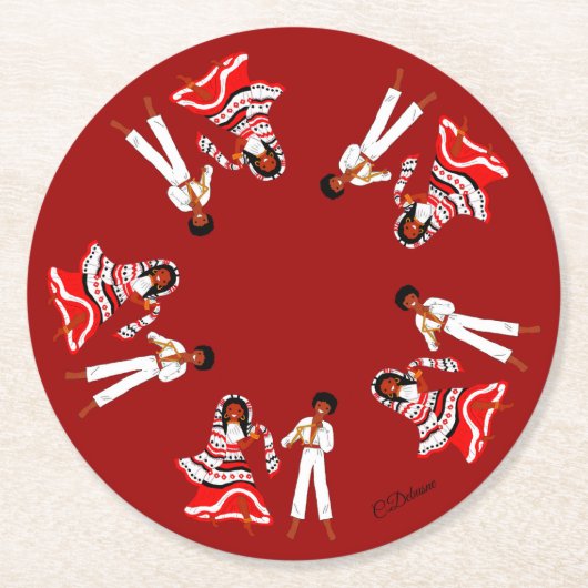 Mayotte, Comores, Océan Indien ラウンドペーパーコースター (正面)