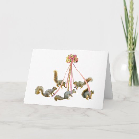 Maypoleのまわりのリス カード (正面)