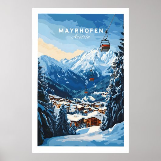 Mayrhofen Ski Print 1 ポスター (正面)