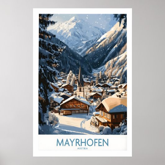 Mayrhofen Ski Wall Art Poster 1 ポスター (正面)