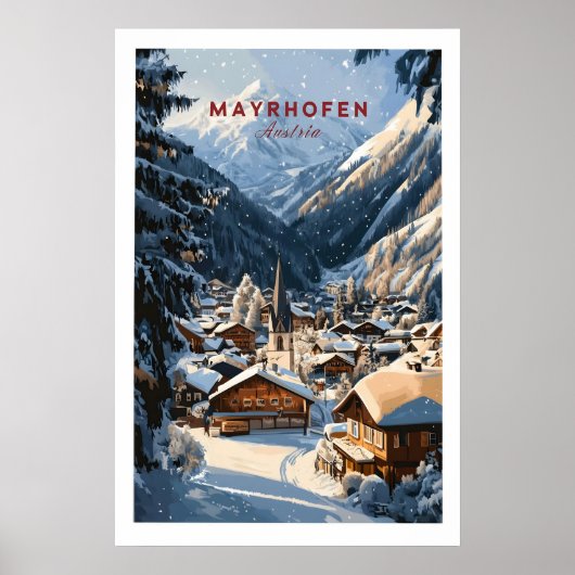 Mayrhofen Ski Wall Art Print 1 ポスター (正面)