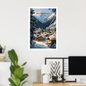 Mayrhofen Ski Wall Art Print 1 ポスター (ホームオフィス)