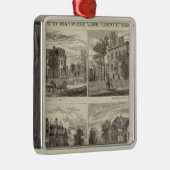 Maywood、クック郡、イリノイの眺め メタルオーナメント (右)