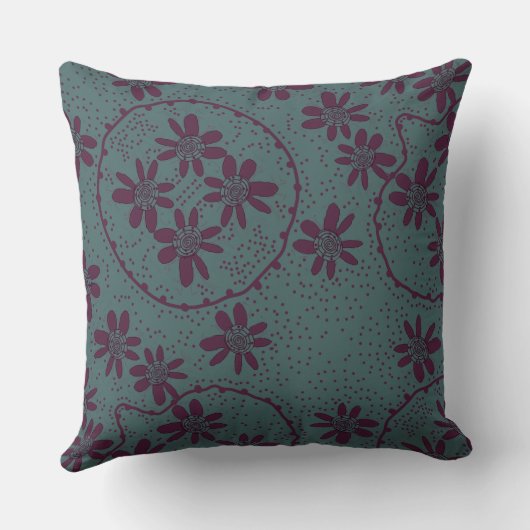 Mazフローラ泡ポルカほこりっぽい海藻ナス クッション (裏面)