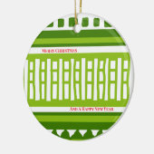 MAZ ストライプ リブ編みパターン 079 クリスマス セラミックオーナメント (左)