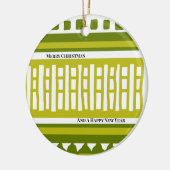 MAZ ストライプ リブ編み パターン 081 クリスマス セラミックオーナメント (左)