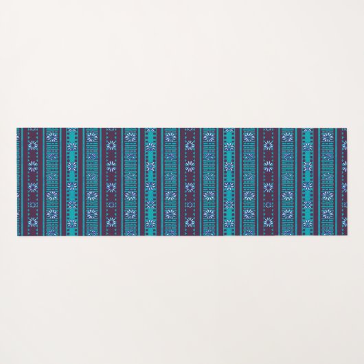 MAZ Floral Striped Ribbed Knitting Pattern 026 ヨガマット (裏面(横))