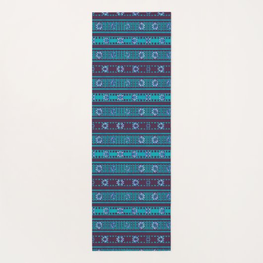 MAZ Floral Striped Ribbed Knitting Pattern 026 ヨガマット (裏面)