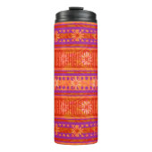 MAZ Floral Striped Ribbed Knitting Pattern 245 タンブラー (正面)