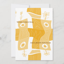 MAZ Noughts & Wavy Squares Check Ab 7a Christmas シーズンカード