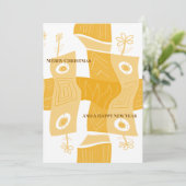 MAZ Noughts & Wavy Squares Check Ab 7a Christmas シーズンカード (スタンド正面)