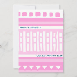 MAZ Striped Ribbed Knitting Pattern 039 Christmas  シーズンカード