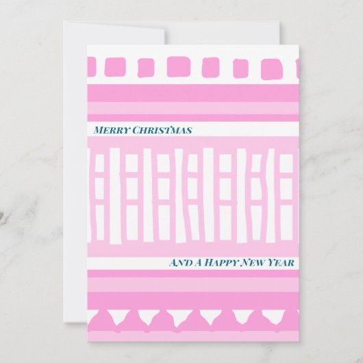 MAZ Striped Ribbed Knitting Pattern 039 Christmas シーズンカード (正面)