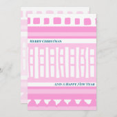 MAZ Striped Ribbed Knitting Pattern 039 Christmas  シーズンカード (正面/裏面)