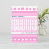 MAZ Striped Ribbed Knitting Pattern 039 Christmas シーズンカード (スタンド正面)