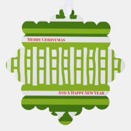 MAZ Striped Ribbed Knitting Pattern 079 Christmas  オーナメントカード