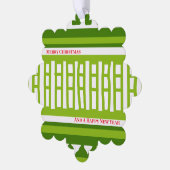 MAZ Striped Ribbed Knitting Pattern 079 Christmas  オーナメントカード (左)