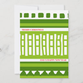 MAZ Striped Ribbed Knitting Pattern 079 Christmas  シーズンカード