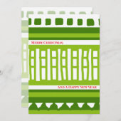 MAZ Striped Ribbed Knitting Pattern 079 Christmas  シーズンカード (正面/裏面)