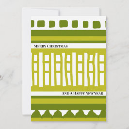 MAZ Striped Ribbed Knitting Pattern 081 Christmas  シーズンカード