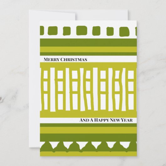 MAZ Striped Ribbed Knitting Pattern 081 Christmas  シーズンカード (正面)