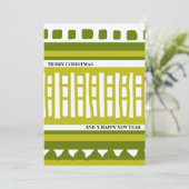 MAZ Striped Ribbed Knitting Pattern 081 Christmas  シーズンカード (スタンド正面)