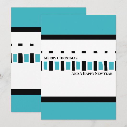 MAZ Striped Ribbed Knitting Pattern 236 Christmas  シーズンカード (正面/裏面)