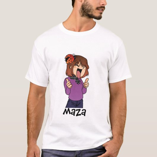 "Maza"の創造的な相違のTシャツ Tシャツ (正面)
