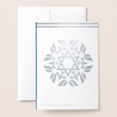 Mazal Tovおめでとうマンダラユダヤ人箔カード 箔カード (裏面封筒付き)