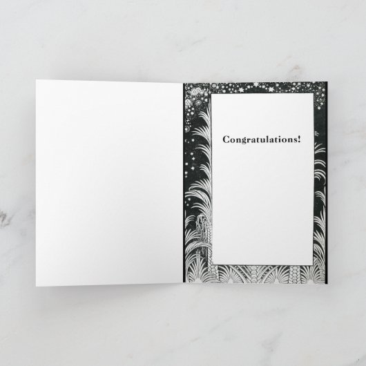 Mazal TovおよびSiman Tovのお祝いをカスタマイズ カード (内部)