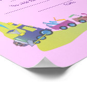 Mazal Tovユダヤ人ベビー名前付け誕生証明書 ポスター (角)