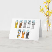 Mazal Tov Cats Holding Letters カード (黄色い花)