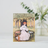 Mazawatteeの茶パグの郵便はがき ポストカード (スタンド正面)