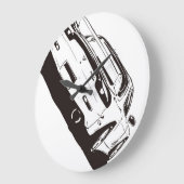 MAZDA FD3S RX-7 （リア）線画イラスト　壁掛け時計 ラージ壁時計 (傾斜)