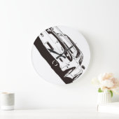 MAZDA FD3S RX-7 （リア）線画イラスト　壁掛け時計 ラージ壁時計 (ホーム)