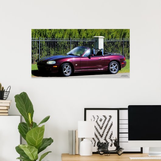 MAZDA MIATA (2000)特別版 ポスター (ホームオフィス)