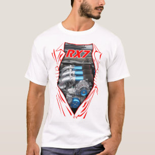 Mazda RX7ロータリエンジン素晴らしパワードラッグRacing Ca Tシャツ