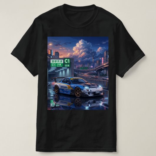 Mazda RX-7 FD ツーリングカー Tシャツ (デザイン正面)