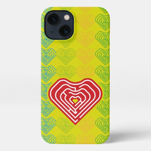 MAZE LOVE HEART BY MASANSER PIXELAT iPhoneケース (裏面)