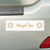 Mazel Tov/Star of David バンパーステッカー (車上)